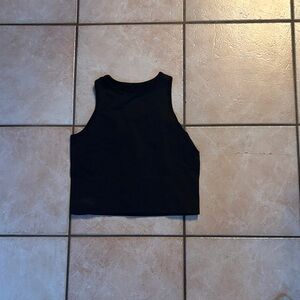 Black Women's Racerback Crop Tank Top